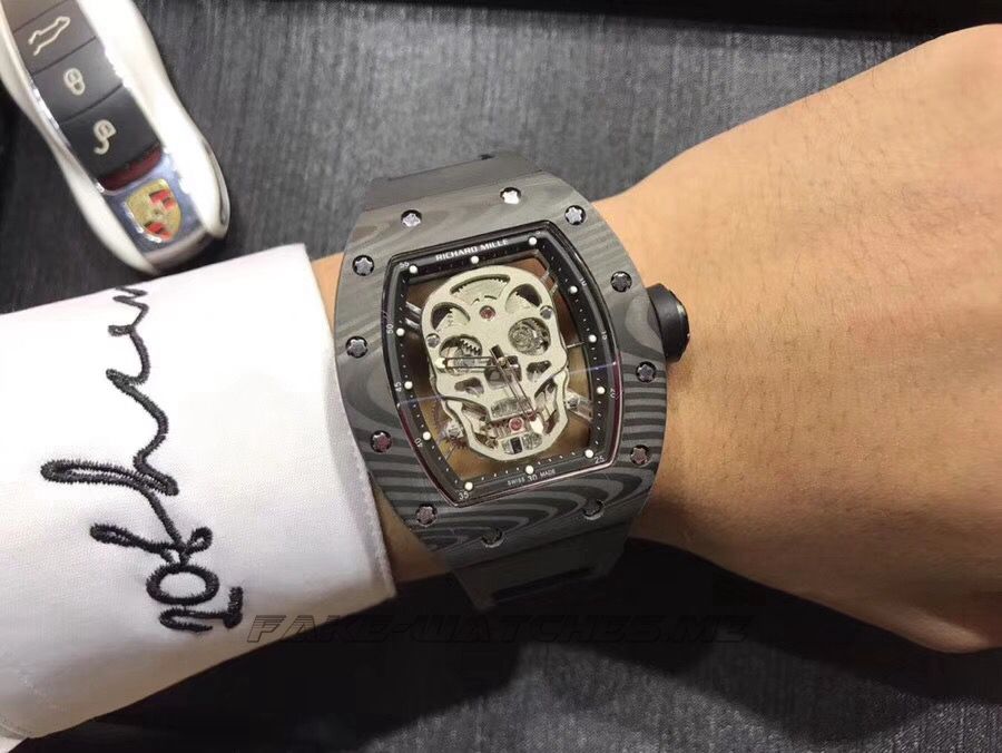 Richard Mille RM052 Black Forged Carbon Silver Skull Dial